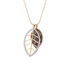 Double Layer Crystal Hollow Leaves Pendant Necklaces for Women Gold Slivery Snake Chain Long Necklace Statement Jewelry