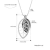 Double Layer Crystal Hollow Leaves Pendant Necklaces for Women Gold Slivery Snake Chain Long Necklace Statement Jewelry
