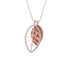 Double Layer Crystal Hollow Leaves Pendant Necklaces for Women Gold Slivery Snake Chain Long Necklace Statement Jewelry