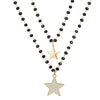 Double Layer Zirconia Star Pendant Necklace for Woman Summer Sexy Delicate Clavicle Golden Chain Necklace Girls Jewelry