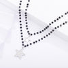Double Layer Zirconia Star Pendant Necklace for Woman Summer Sexy Delicate Clavicle Golden Chain Necklace Girls Jewelry