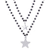 Double Layer Zirconia Star Pendant Necklace for Woman Summer Sexy Delicate Clavicle Golden Chain Necklace Girls Jewelry