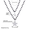 Double Layer Zirconia Star Pendant Necklace for Woman Summer Sexy Delicate Clavicle Golden Chain Necklace Girls Jewelry