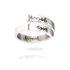 Double layer Rings Open Adjustable Steel Finger Rings For Men Women Letter Keep Going Engagement Female Finger Jewelry