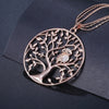Drop Pendant Necklace  Women Zinc Alloy Owl Tree of Life Round Pendant Necklace Clavicle Chain Jewelry