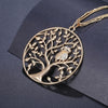 Drop Pendant Necklace  Women Zinc Alloy Owl Tree of Life Round Pendant Necklace Clavicle Chain Jewelry