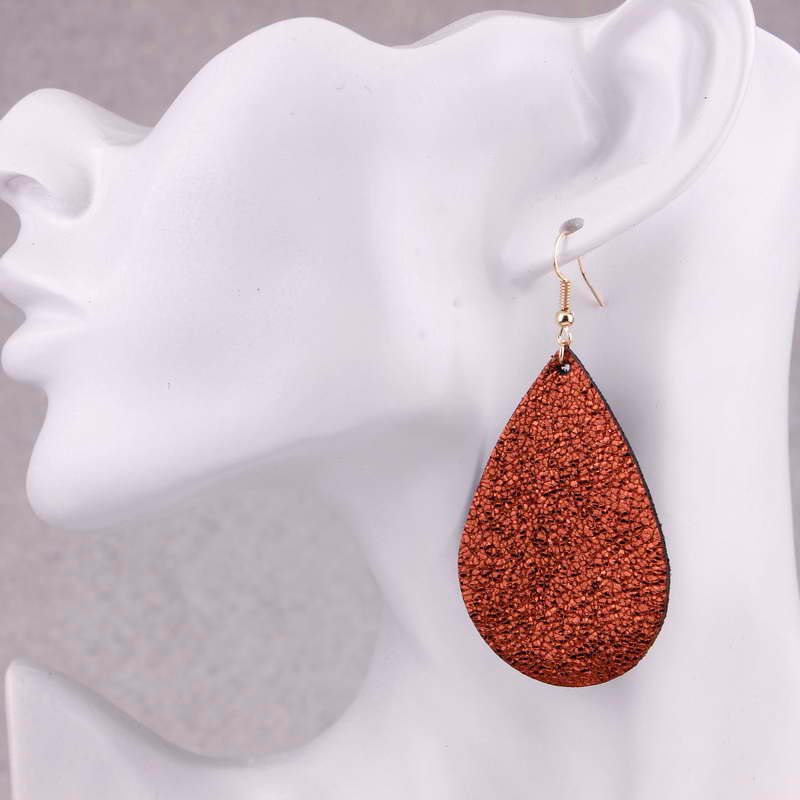 Fashion Earing for Women 2020 Wholesale Genuine Leather Earrings Gold Jewelry Statement Teardrop Earring Vintage boucle oreilles