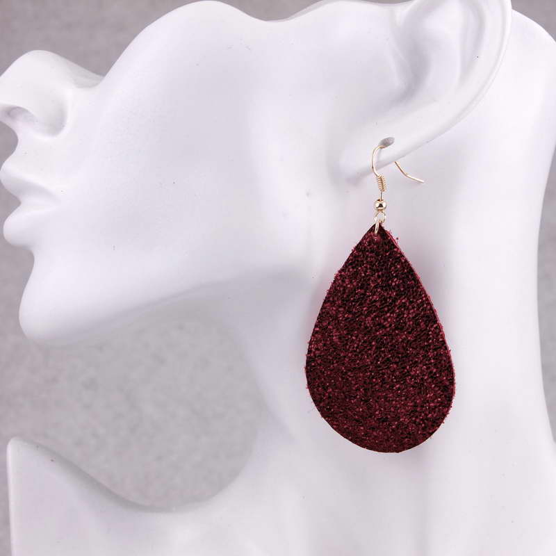 Fashion Earing for Women 2020 Wholesale Genuine Leather Earrings Gold Jewelry Statement Teardrop Earring Vintage boucle oreilles