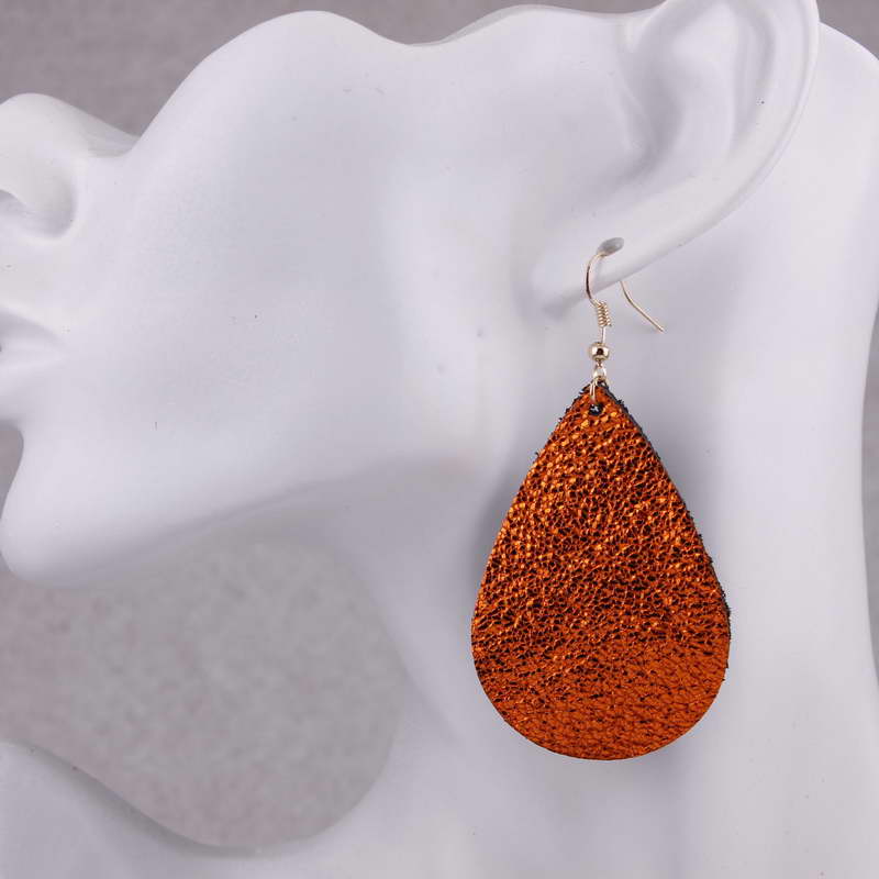 Fashion Earing for Women 2020 Wholesale Genuine Leather Earrings Gold Jewelry Statement Teardrop Earring Vintage boucle oreilles