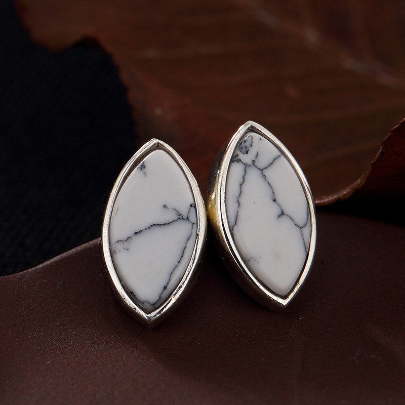 Fashion Elegance Gemstone Stud Earrings For Lady,100% 925 Pure Silver Vintage Oval Top Grade Earrings Fine Jewels For Gift