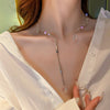 Elegant Crystal Cuff Wave Collar Necklace Waterdrop Pendant Open Choker Necklace For Statement Party Jewelry