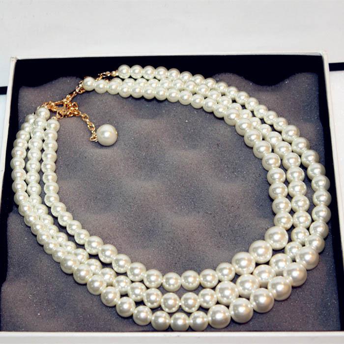 Fashion Elegant Simulated Pearl Maxi Necklace Women Bijoux New Trendy Sweater Jewelry Fine Quality Gift