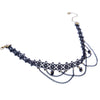 Ethnic Crystal Choker Necklace Women Black Pendant Crystal Rope Chain Lace Choker Necklace Vintage Jewelry For Women