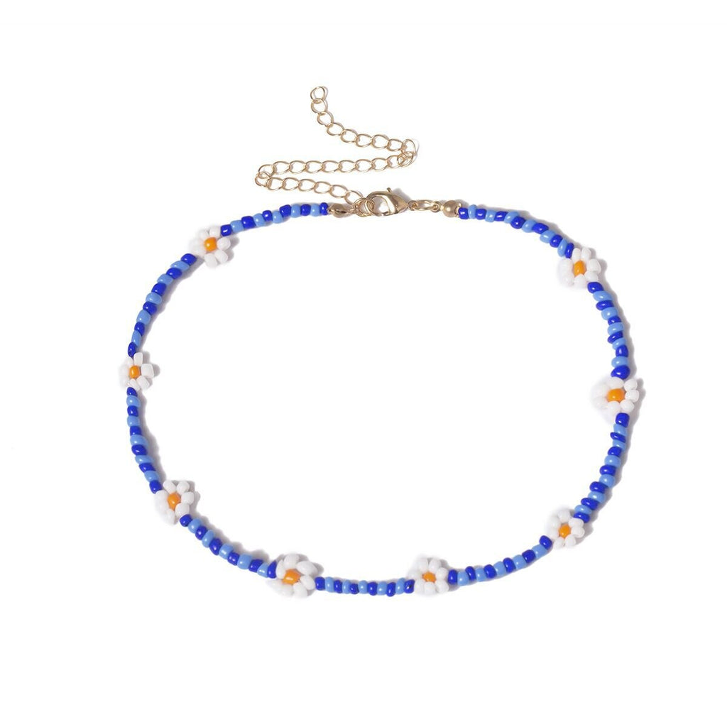Ethnic Plastic Strand Necklaces Womens Bohemian Color Beads Measle Weaving Flowers Geometric Necklaces Jewelry for Girls