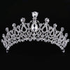 Fashion European Styles Silver Hair Jewelry Pearl Crystal Tiaras And Crowns For Bride Wedding Women Handmade Hair Accessories