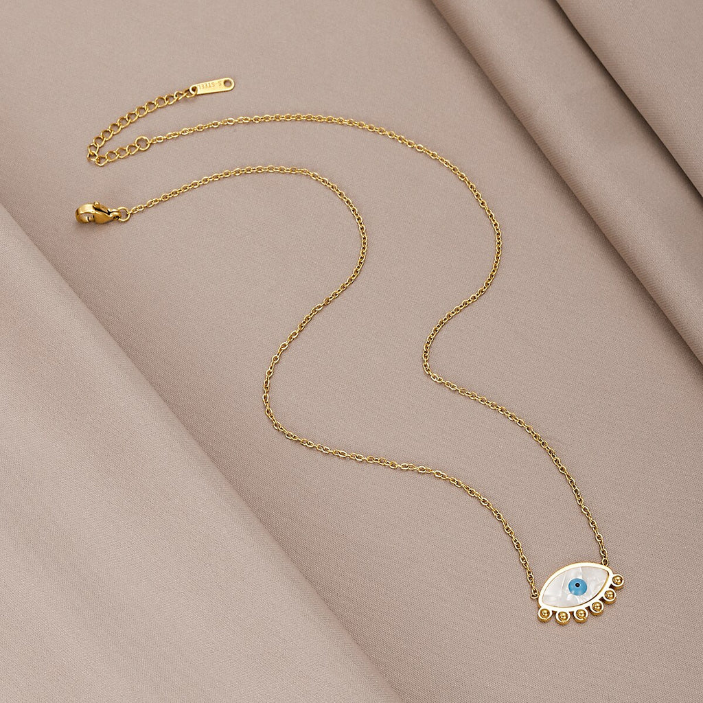 Evil Eye Pendants Necklaces for Women Goth Stainless Steel Choker Necklace Vintage Turkish Eye Neck Chains Jewelry 2022