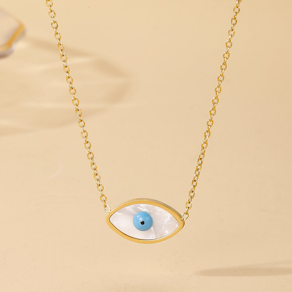Evil Eye Pendants Necklaces for Women Goth Stainless Steel Choker Necklace Vintage Turkish Eye Neck Chains Jewelry 2022