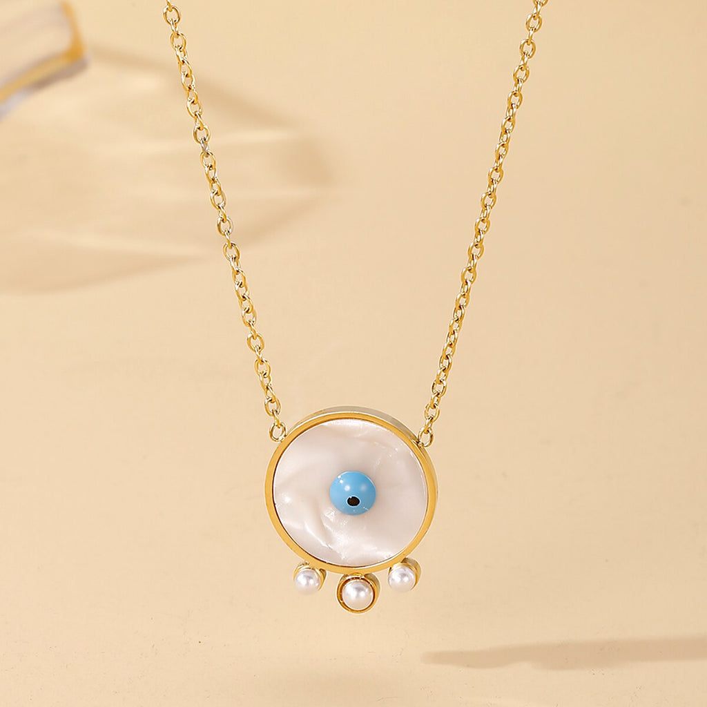 Evil Eye Pendants Necklaces for Women Goth Stainless Steel Choker Necklace Vintage Turkish Eye Neck Chains Jewelry 2022