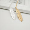 Feather Necklaces for Women Long Sweater Chain Jewelry Gifts Leaf Pendants Chocker Necklace Bijoux