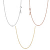Femaie 925 Sterling Silver Classic Cable Chain Necklace Rose Gold Color Necklace Chain Sterling Silver Jewelry Gift