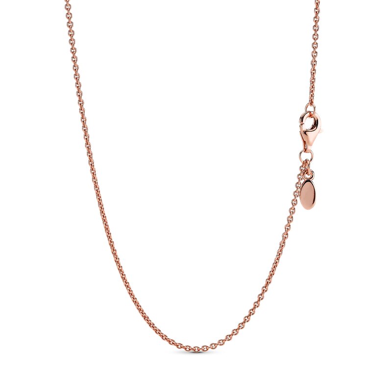 Femaie 925 Sterling Silver Classic Cable Chain Necklace Rose Gold Color Necklace Chain Sterling Silver Jewelry Gift