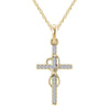 Female Cross Pendants Necklace Gold Color Crystal Jesus Cross Pendant Necklace For Women Jewelry For Men/Women