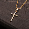 Female Cross Pendants Necklace Gold Color Crystal Jesus Cross Pendant Necklace For Women Jewelry For Men/Women