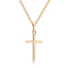 Female Cross Pendants Necklace Gold Color Crystal Jesus Cross Pendant Necklace For Women Jewelry For Men/Women