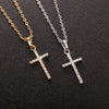 Female Cross Pendants  Gold Black Color Crystal Jesus Cross Pendant Necklace Jewelry For Men/Women