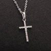 Female Cross Pendants  Gold Black Color Crystal Jesus Cross Pendant Necklace Jewelry For Men/Women