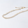 Female Simple OL Temperament Fresh Water Pearl Woven Choker Chain Adjustment Short Chocker Necklace