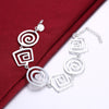 Fine Pretty thread bracelets earrings 925 Sterling Silver Jewelry sets for women Party wedding streetwear Gifts