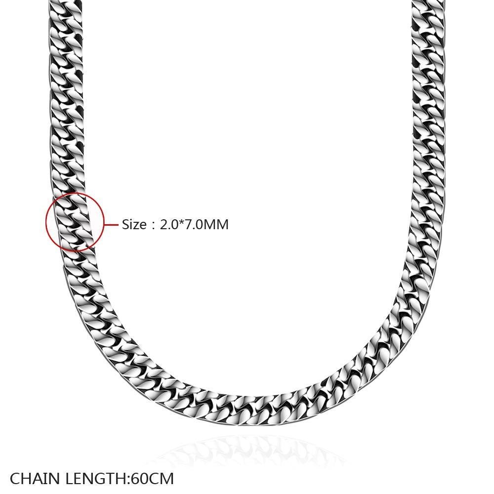 Fashion Fine Quality Western plain chain on sale best gift 316L stainless steel Necklace For Man