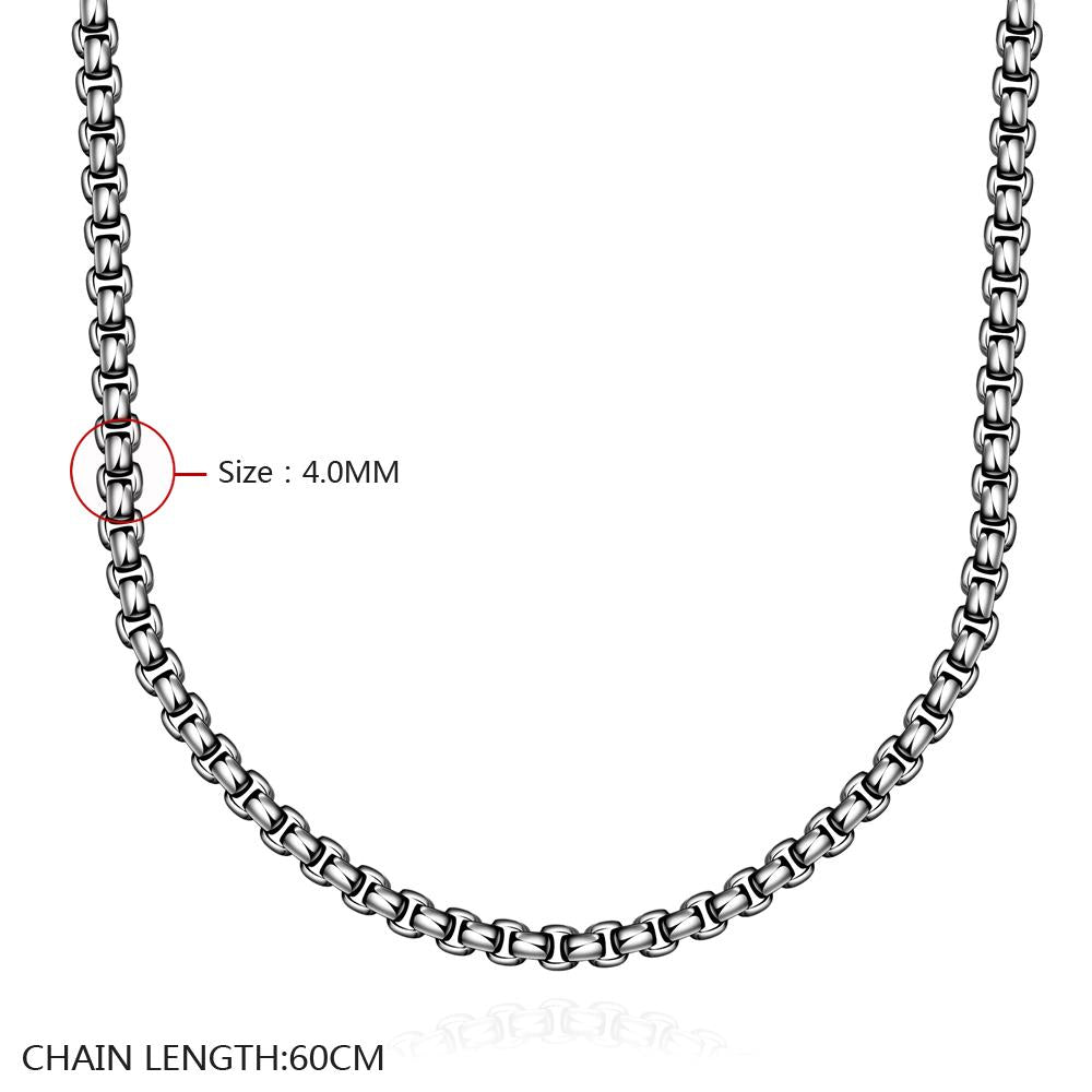 Fashion Fine Quality Western plain chain on sale best gift 316L stainless steel Necklace For Man