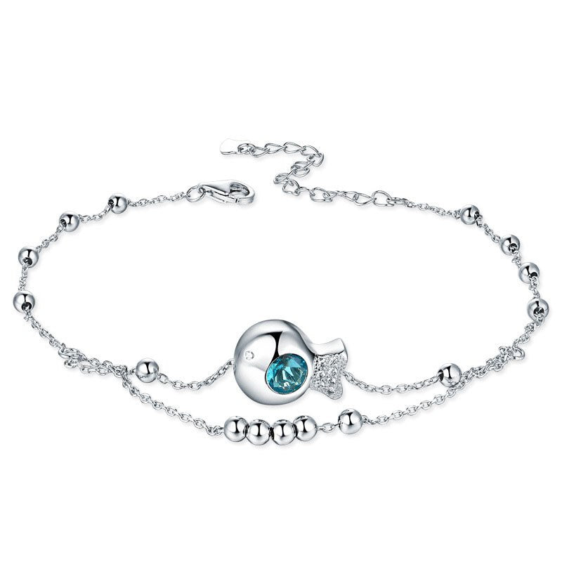 Fashion Fish Balls 925 Sterling Silver Bracelet
