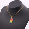 Flag Map Necklace Guinea Ghana Liberia Sonya Sea Floor Jamaica Africa Map Necklace For Man Women Collar Jewelry Gifts