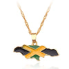 Flag Map Necklace Guinea Ghana Liberia Sonya Sea Floor Jamaica Africa Map Necklace For Man Women Collar Jewelry Gifts