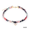 Floral Printed Choker Necklace Cherry Harajuku Sakura Tassel Pendant  For Women Summer Necklace Jewelry Accessories