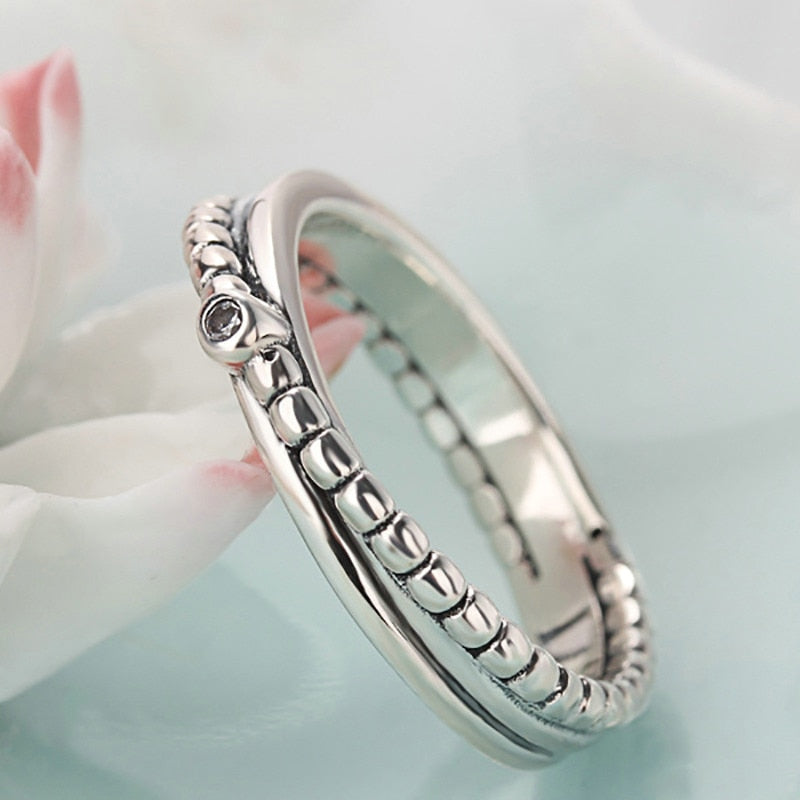 Fashion Flowers Pandora Finger Rings Clear CZ Dazzling Daisy Ring for Women Wedding Jewelry Accessories