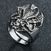 Flying Dragon Rings Punk Vintage Snake Ring Adjustable Hiphop Rock Jewelry Finger for Man Women Gift