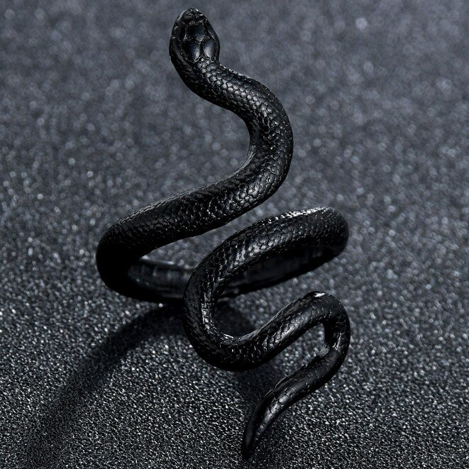 Flying Dragon Rings Punk Vintage Snake Ring Adjustable Hiphop Rock Jewelry Finger for Man Women Gift