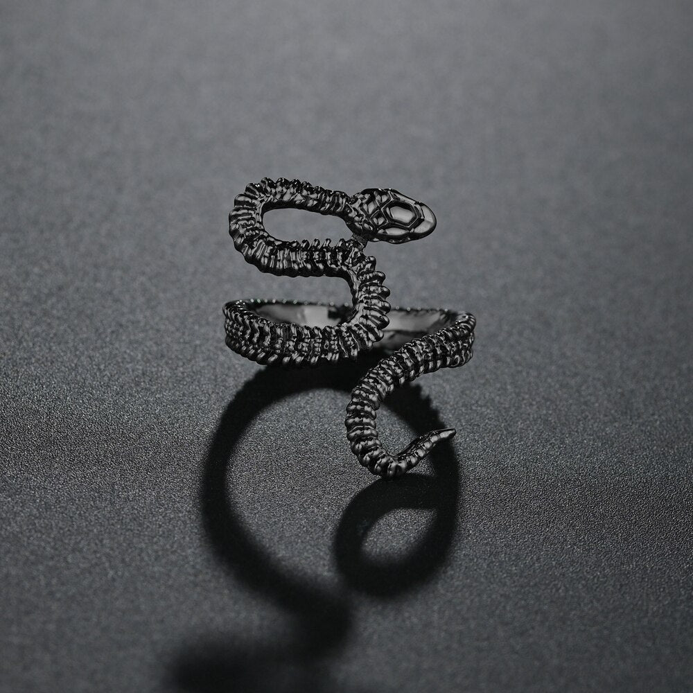 Flying Dragon Rings Punk Vintage Snake Ring Adjustable Hiphop Rock Jewelry Finger for Man Women Gift