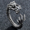 Flying Dragon Rings Punk Vintage Snake Ring Adjustable Hiphop Rock Jewelry Finger for Man Women Gift