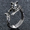 Flying Dragon Rings Punk Vintage Snake Ring Adjustable Hiphop Rock Jewelry Finger for Man Women Gift