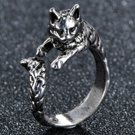 Flying Dragon Rings Punk Vintage Snake Ring Adjustable Hiphop Rock Jewelry Finger for Man Women Gift