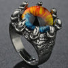 Flying Dragon Rings Punk Vintage Snake Ring Adjustable Hiphop Rock Jewelry Finger for Man Women Gift