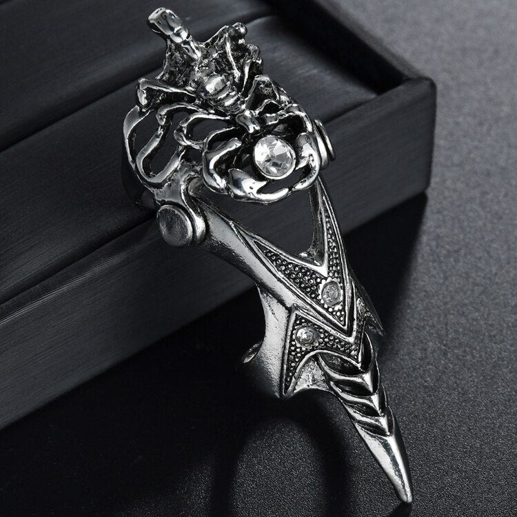 Flying Dragon Rings Punk Vintage Snake Ring Adjustable Hiphop Rock Jewelry Finger for Man Women Gift