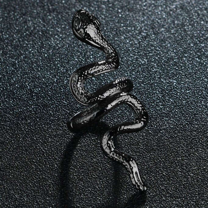 Flying Dragon Rings Punk Vintage Snake Ring Adjustable Hiphop Rock Jewelry Finger for Man Women Gift