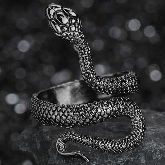 Flying Dragon Rings Punk Vintage Snake Ring Adjustable Hiphop Rock Jewelry Finger for Man Women Gift