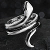 Flying Dragon Rings Punk Vintage Snake Ring Adjustable Hiphop Rock Jewelry Finger for Man Women Gift